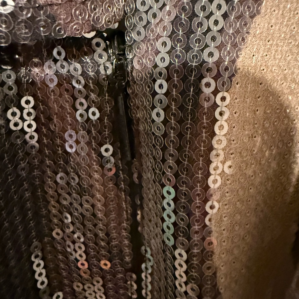 Ted Baker Edennie Black and Tan sequin Abstract Jumpsuit size 2 - Picture 6 of 13